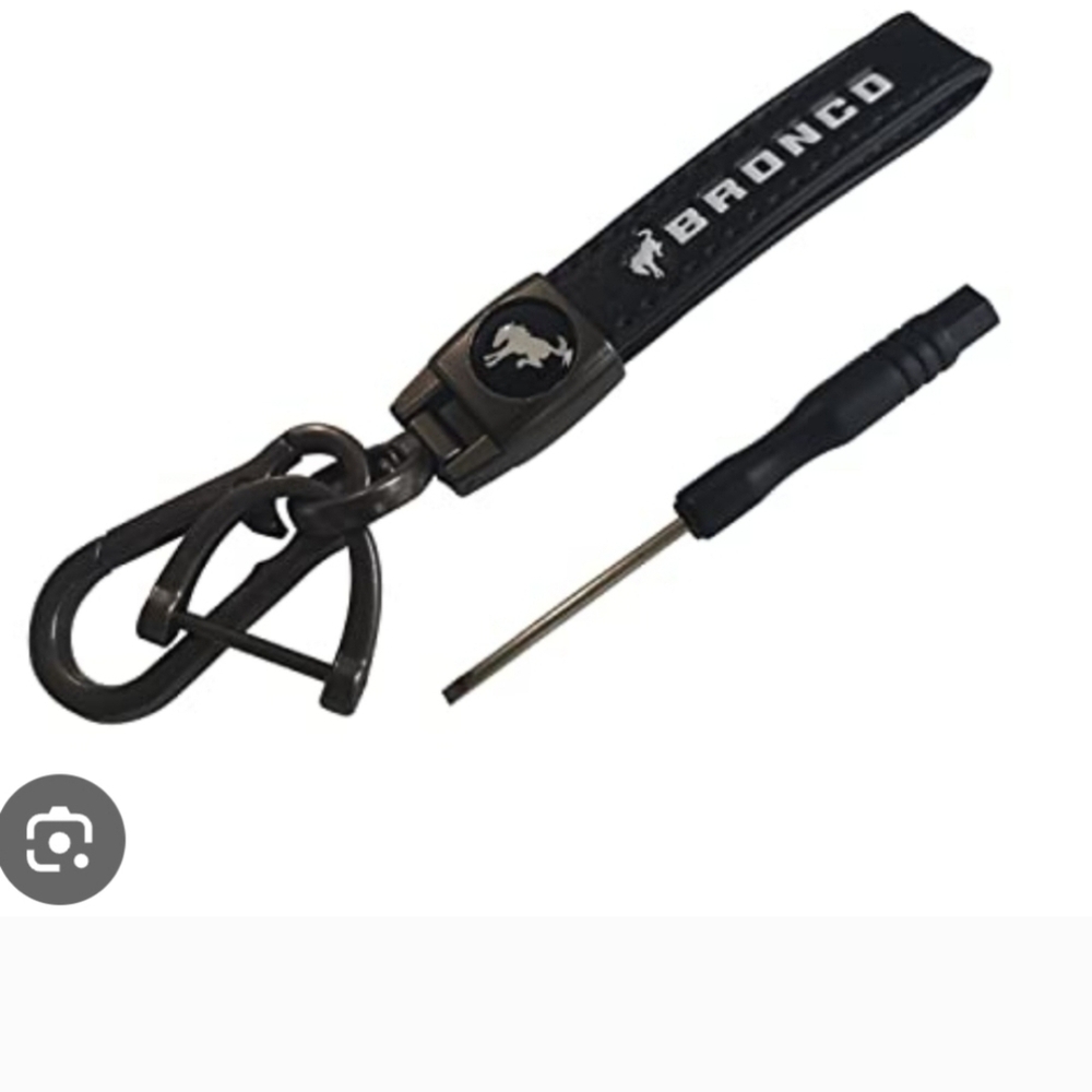 Black Keychain with Screwdriver
